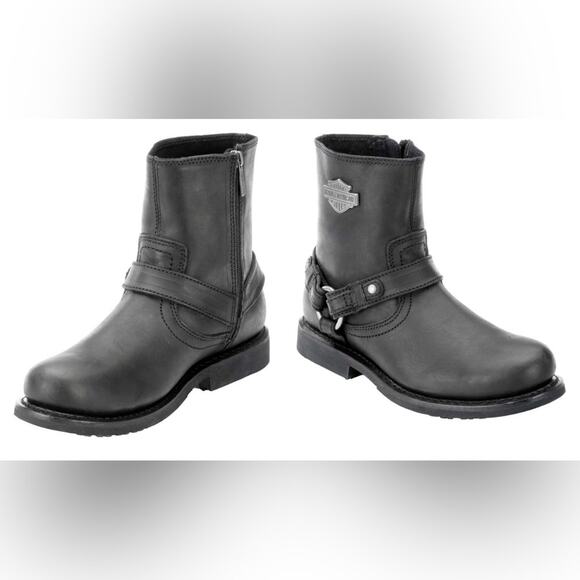 Harley-Davidson Mens Scout Black 7-Inch Leather Boots  8.5  8 1/2 - Picture 15 of 15